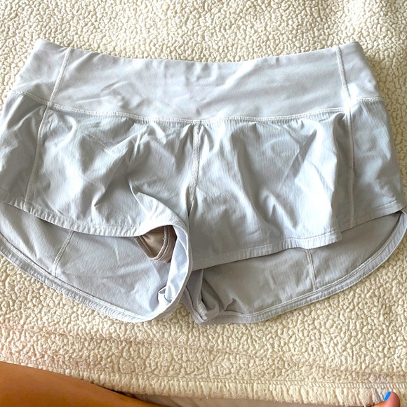 White lulu lemon speed up shorts 2.5” - Picture 1 of 3